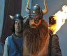 Halvar, отец Вики и лидера викингов В деревне Flake с е&amp;#
